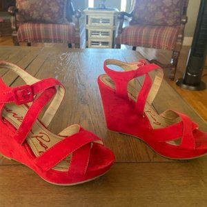 Red Wedge Heels